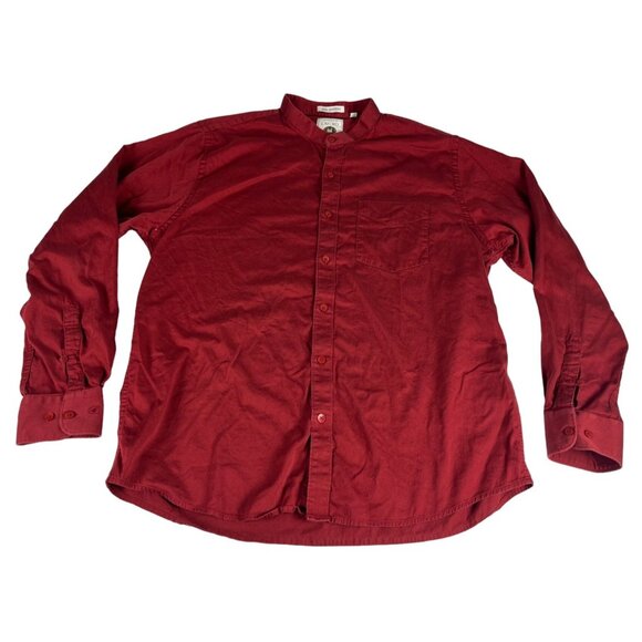 University Of Oxford Custom Fit Button Up Shirt Men's 44 Red Pocket Long Sleeve - Picture 1 of 10